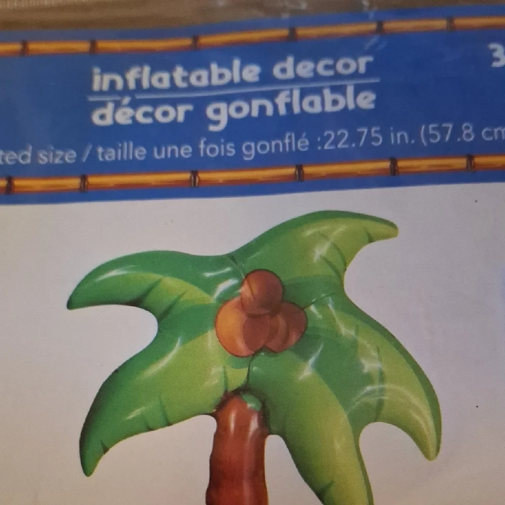 Inflatable Palm Tree Decor - Green & Brown